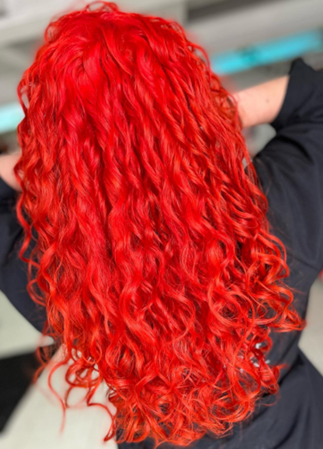 Red Curly Hair Color Idea