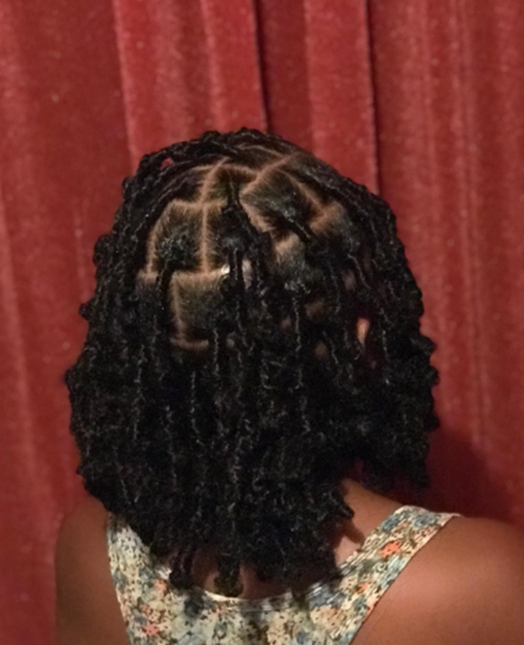 Retwist And Barrel Rubber Band Hairstyle