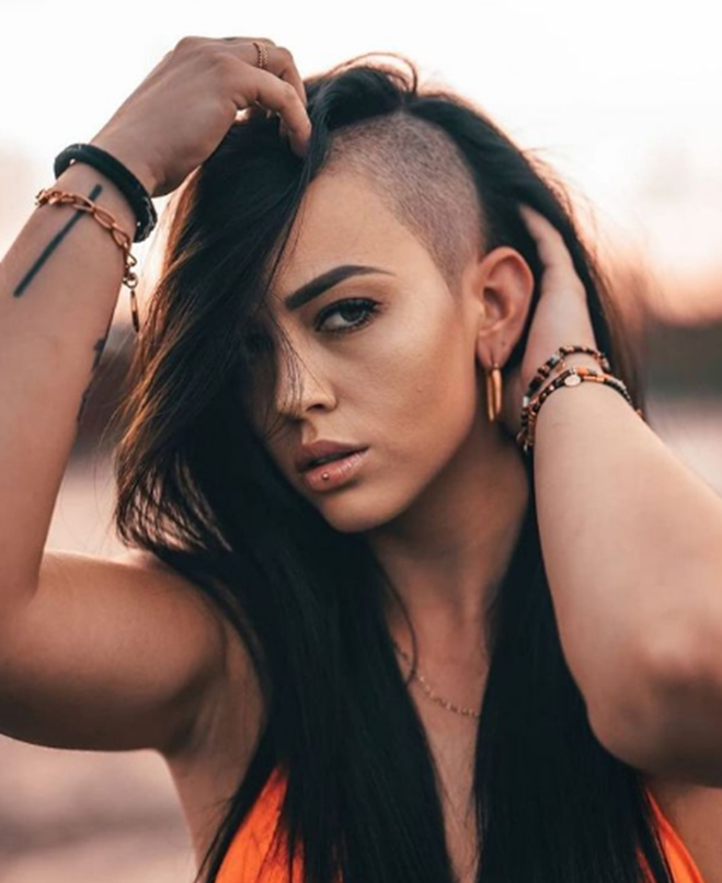 Rock Star Shaved Hairstyle For Women