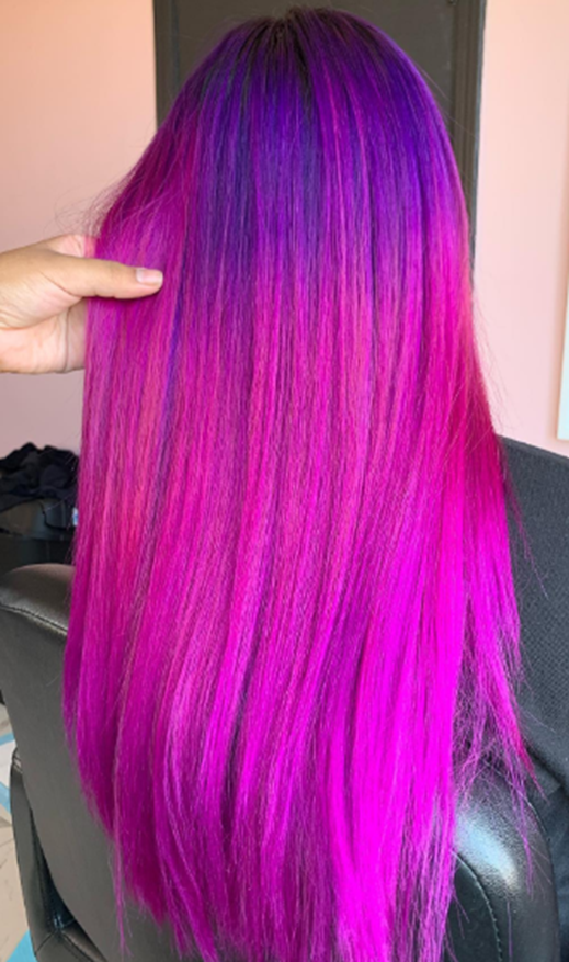 Shine Pink And Purple Hair Looks
