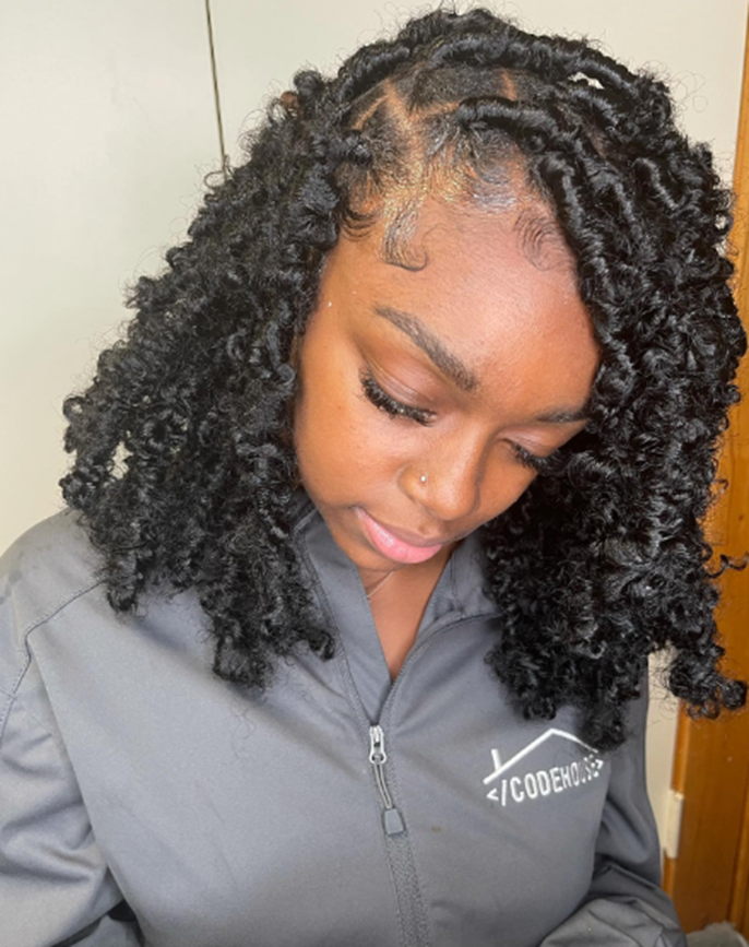 Short Butterfly Locs Hairstyle