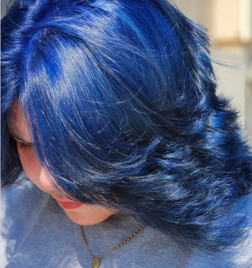 Short Layer Black And Blue Hair Color Ideas