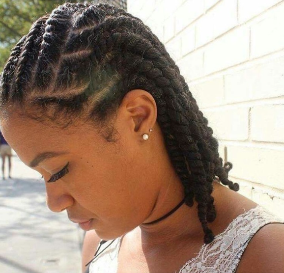 Short Natural Best Braided Hairstyle