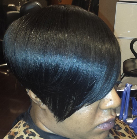 Short Sassy Black African American Hairstyle Women Over 50