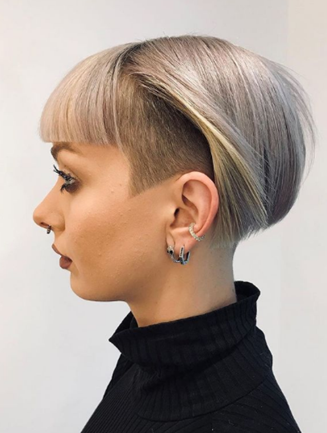 Side Shaved Hairstyle For Women