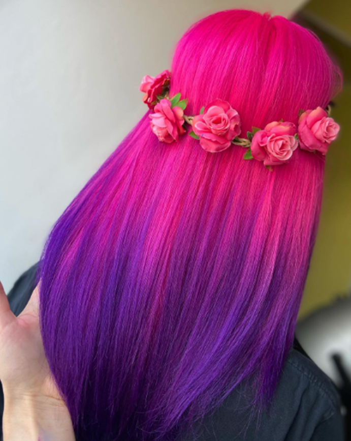 Silky Pink And Purple Hair Looks