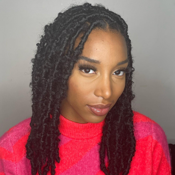Simple Medium Butterfly Locs Hairstyle