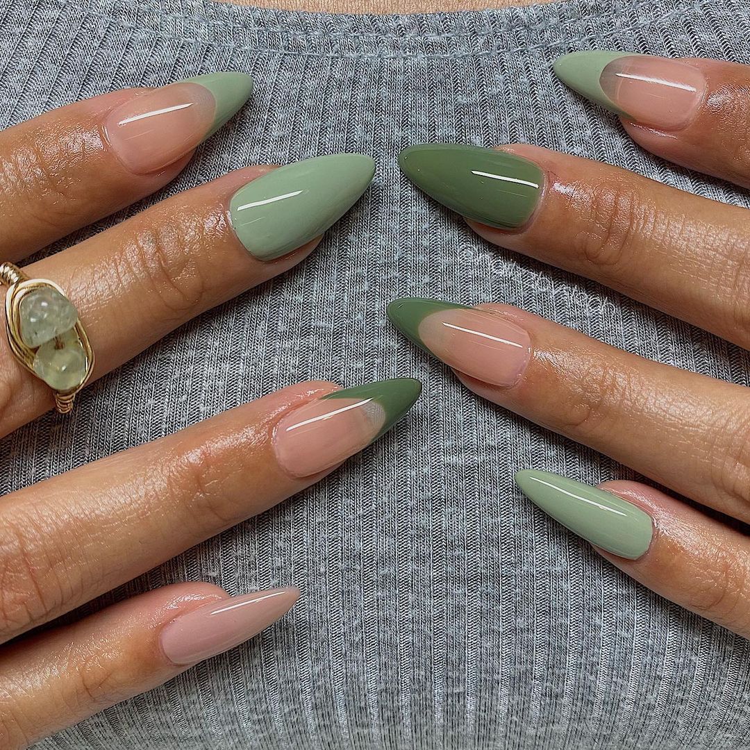 Elevate your style with stunning olive green nails! Explore trendy olive green nail designs and ideas to make your manicure stand out.