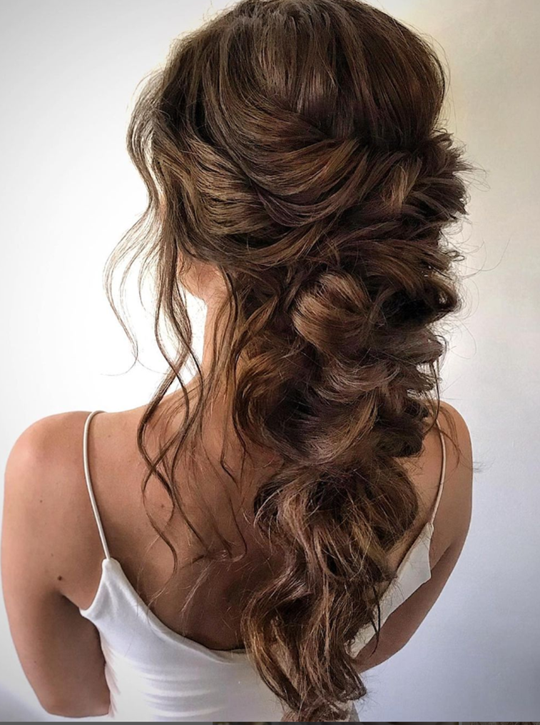 Soft Cascading Bridesmaids Hairstyle