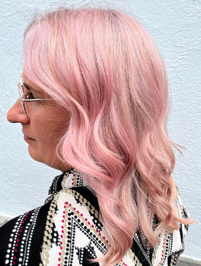 Sparkling Rose Pink Hair 