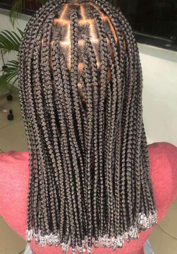 Star Braided Hairstyle With Beads