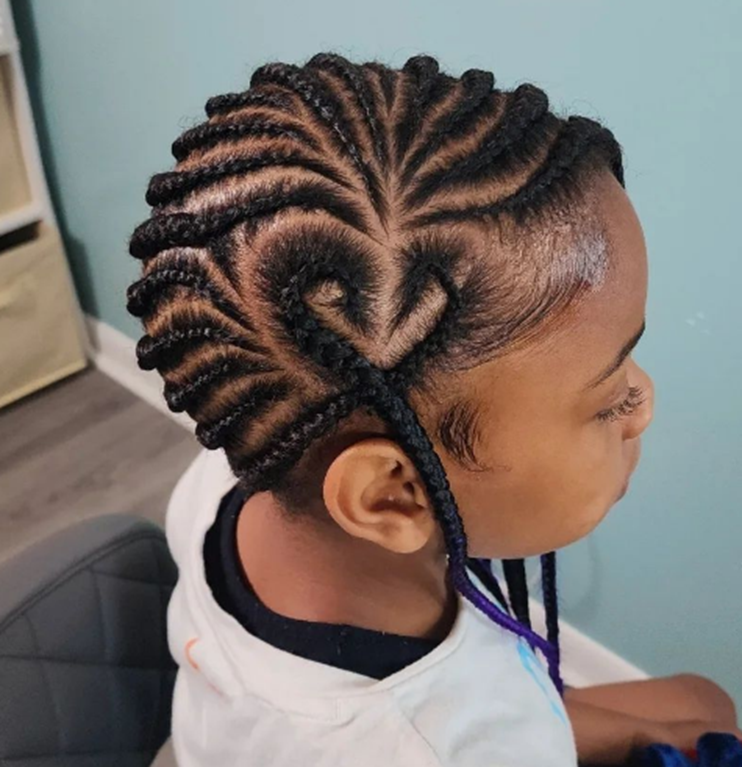 Stitched Mixed Little Girls Hairstyle