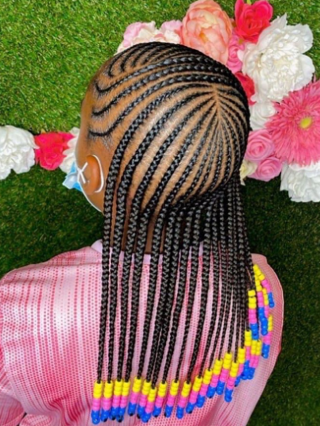 Stylish Cornrows Short Knotless  Hairstyle