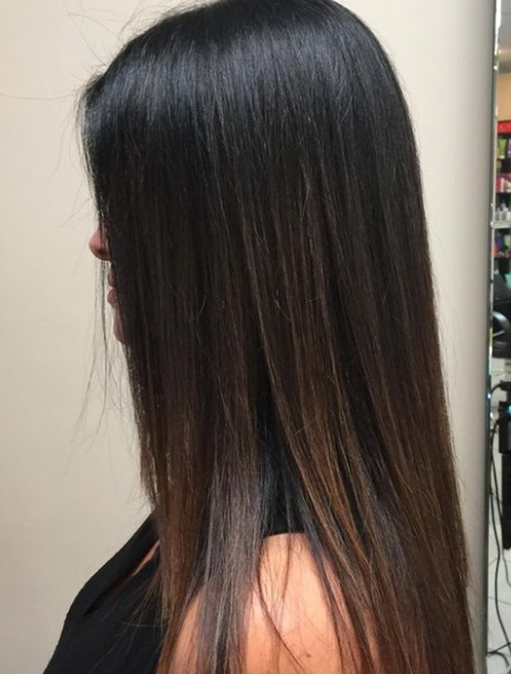 Super Dark With Some Sparkle Black Hair With Highlight