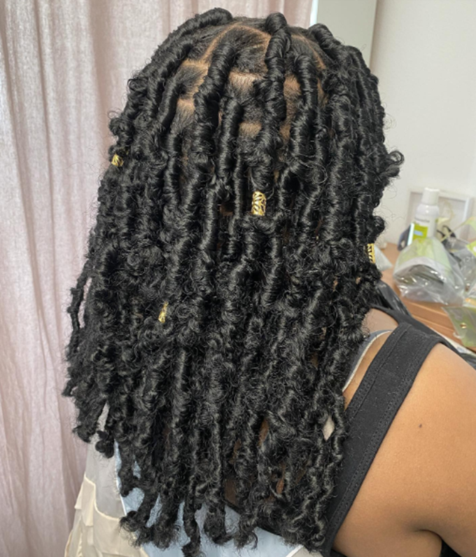 Thick Twisted Butterfly Locs Hairstyle