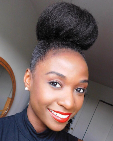 Top Knot Afro Puff Hairstyle