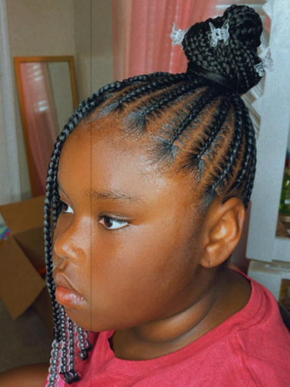 Top Knotless Rubber Band Hairstyle