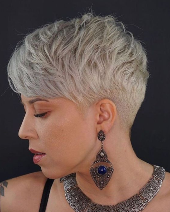 Trending Pixie Shaved Hairstyle For Women