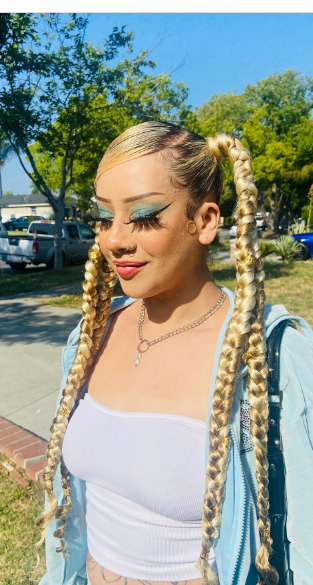 Two Slick Pigtails With Braids 
