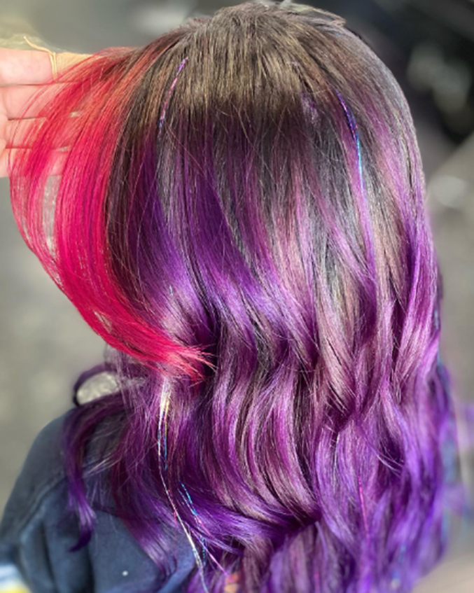 Unicorn Pink And Purple Hair Looks