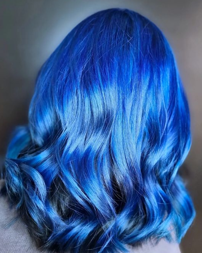 Vivid Black And Blue Hair Color Ideas