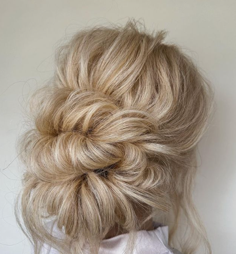 Weekend Bun Updo Hairstyle For Women Over 50