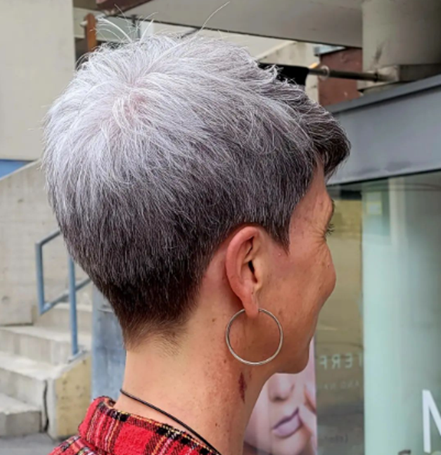 Wonderful Gray Short Hairstyle For Women