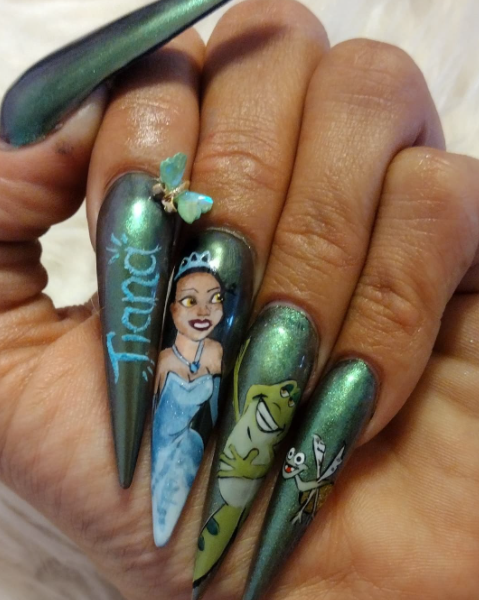 frogs nail art