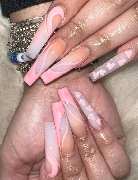 peaches and cream nail art