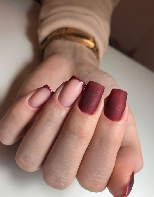 red elegance nail design