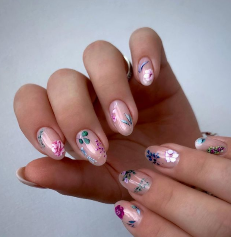 floral nails design