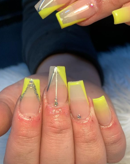 lemon juice nails design