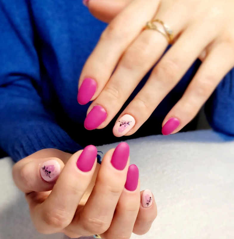 pink modern nail art