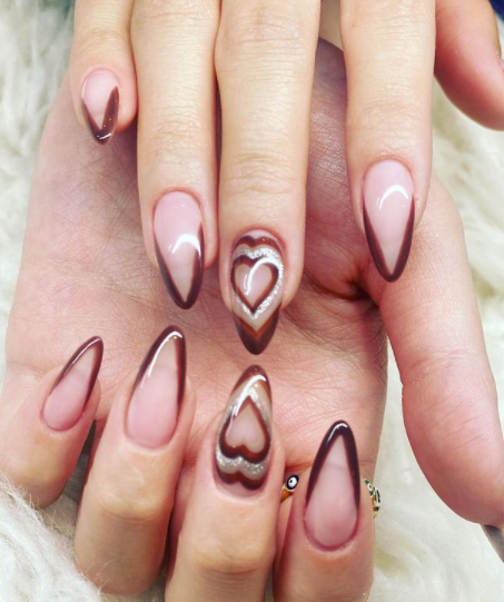 milky nail design
