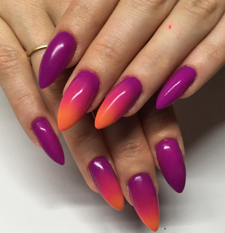 purple nails design