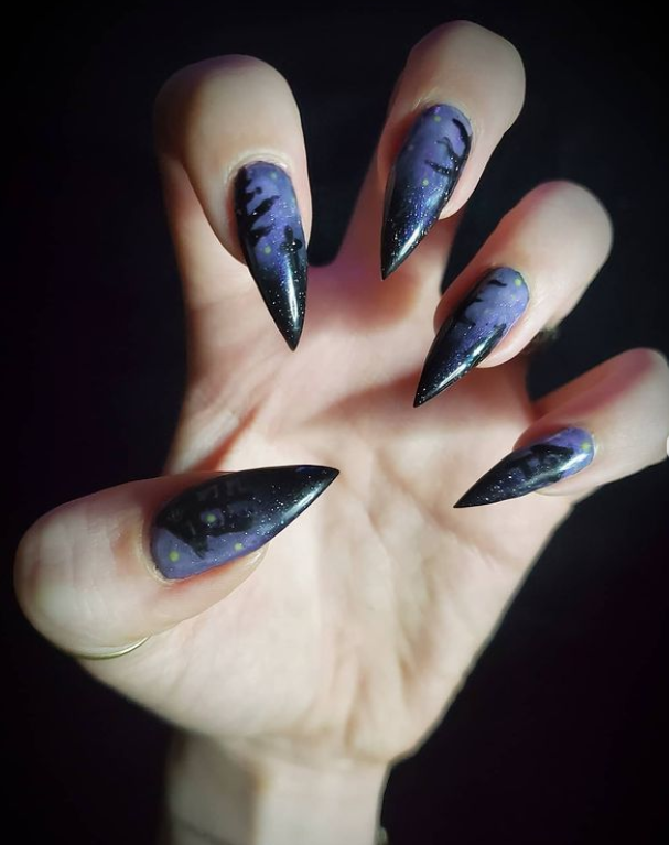 ombre stiletto nail designs