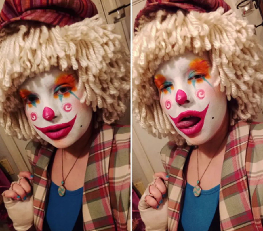 drag clown makeup