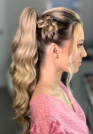 Ash Bleached Blonde Easy Ponytail Hairstyle