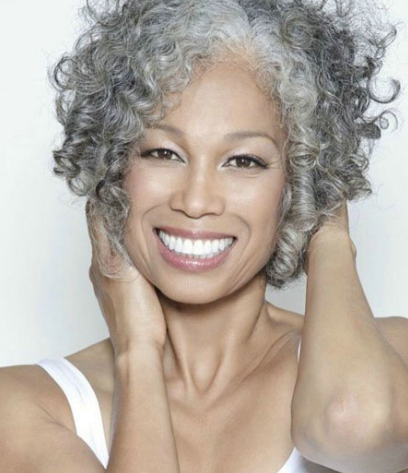 Ash Curly Hairstyle For Women Over 50