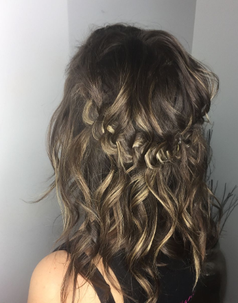 Beach Waves Homecoming Hairstyle
