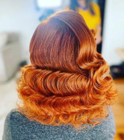 Beautiful Red Vintage Retro Hairstyle