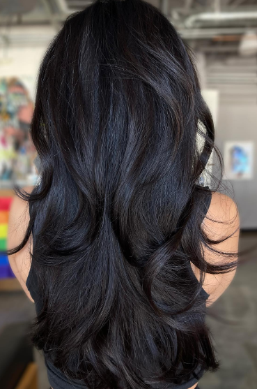 Black Long Layered Hairstyle