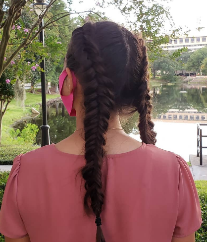 Black Two Braids Hairstyle Ponytails