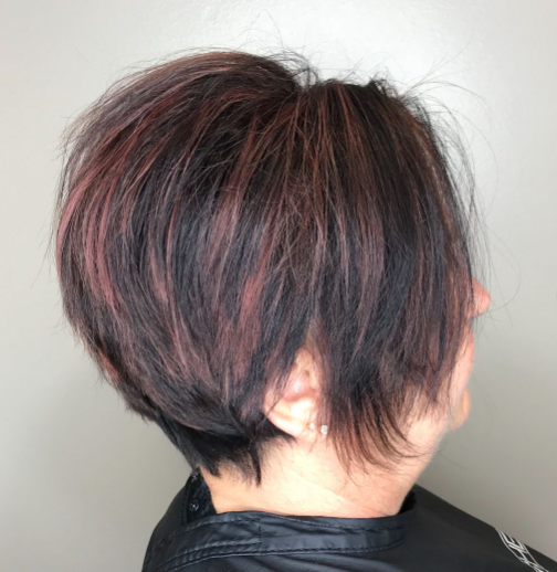 Bliss Bob Brown Hair With Red Highlights
