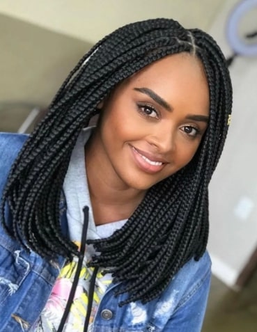 Blonde Braided Hairstyle For Black Girls