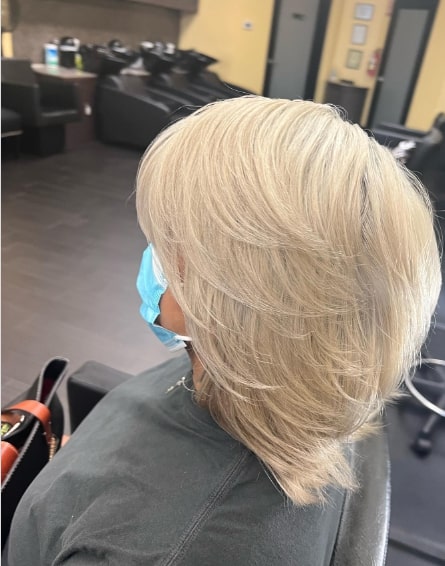 Blonde Feathered Short Hairstyle