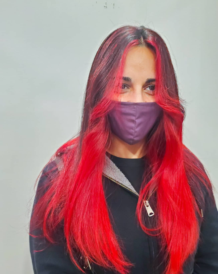 Blood Red Ombre Hair Colour Ideas