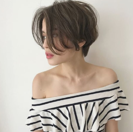 Blunt Bangs Pixie Cut Hairstyle For Thick Hair