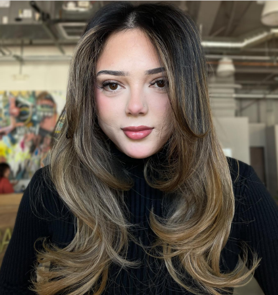 Bombshell Blowout Layered Hairstyle