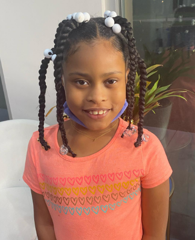 Braids With Beads Little Black Girl Hairstyle